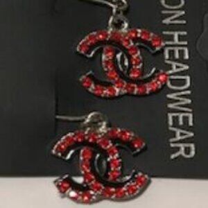 Red Rhinestone Brooch Headscarf Hijab Pin